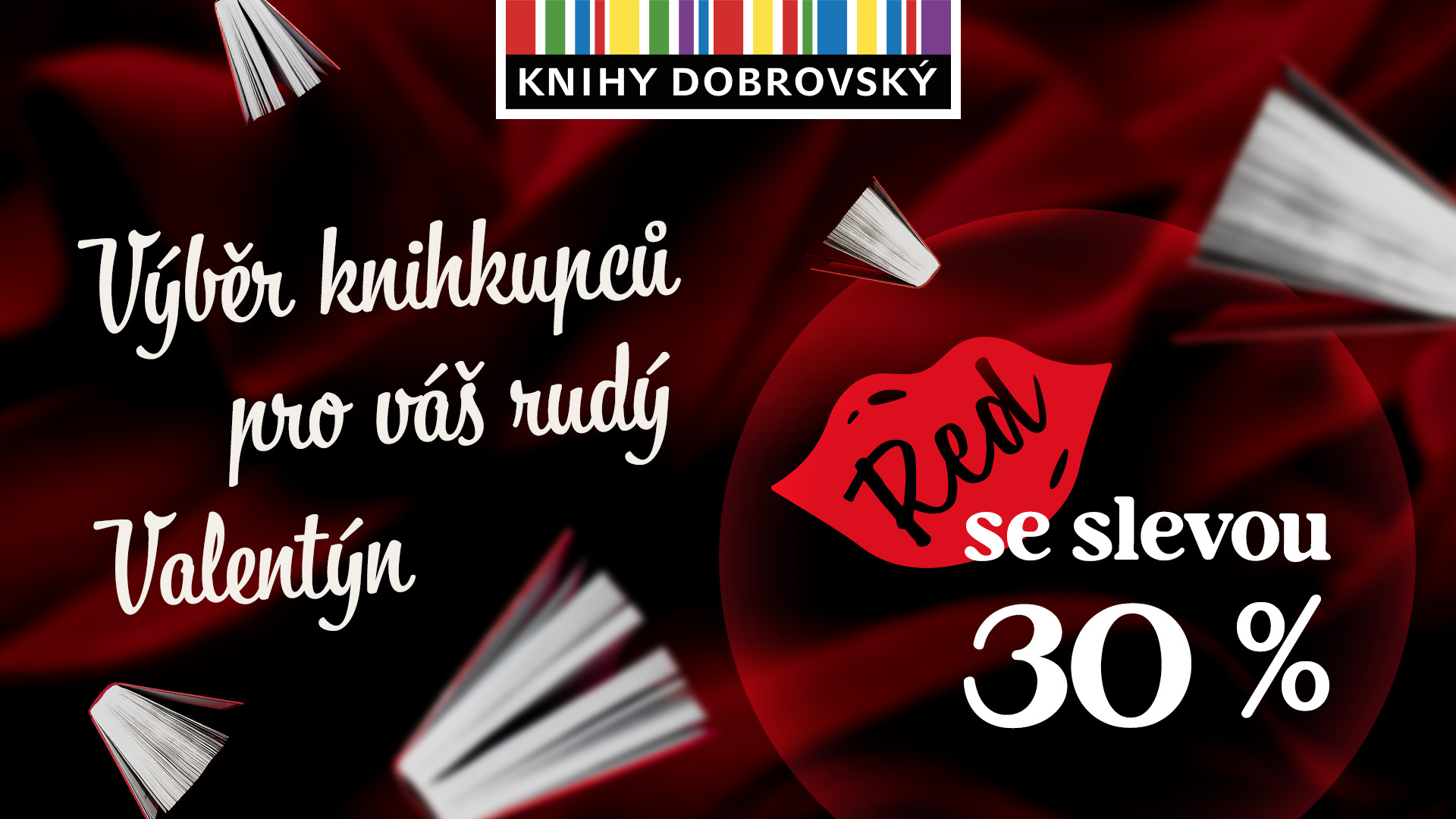 Výběr knihkupců pro váš rudý Valentýn. RED se slevou 30 % 